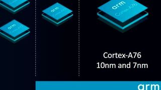 ARM stellt  eine öffentliche Roadmap für zwei neue Bauteile vorgelegt, die auf den Cortex-A76 folgen sollen. Deimos soll demnach 2019 auf 7nm, Hercules als Hybrid 7nm / 5nm Design im Jahr 2020 debütieren. ARM enthüllte jedoch nicht viele Details über beide Kerne. (Bild: ARM)