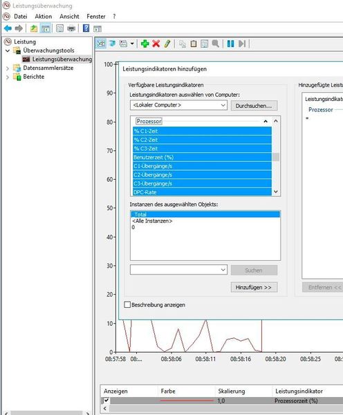 Die Leistungsüberwachung ist ein gutes Instrument, um Tuningkonfigurationen zu überprüfen, oder deren Auswirkungen in der Realität zu testen. (Joos / Microsoft)