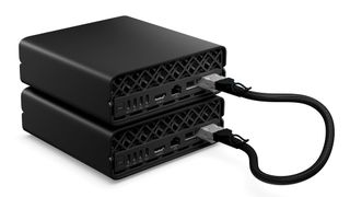 Zwei HP-ZGX-Nano-Systeme gekoppelt: so lassen sich lokale Rechenressourcen skalieren. (Bild: HP)