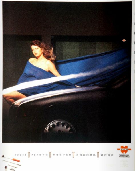 Models und Technik: Der Würth-Kalender 1992. (Bild: Würth)