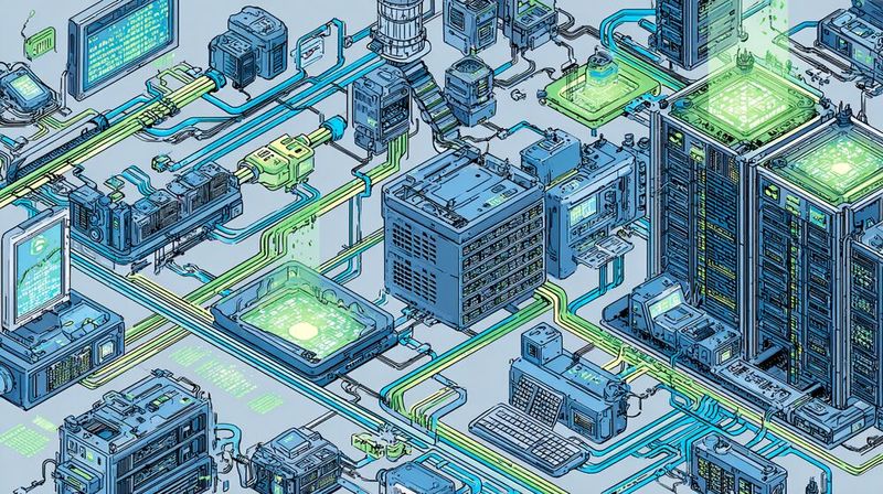 Bei Data Ingestion werden Daten aus verschiedenen Quellen gesammelt und in ein zentrales Zielsystem übertragen.(Bild:  Midjourney / KI-generiert)