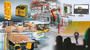 Von der sicheren Steuerung bis zum Safety-Sicherheitsscanner: Maschinensicherheit hat viele Gesichter. (Bild: Schmersal; Kuka Group; Pilz GmbH & Co. KG; VCG/Stefan Bausewein; )