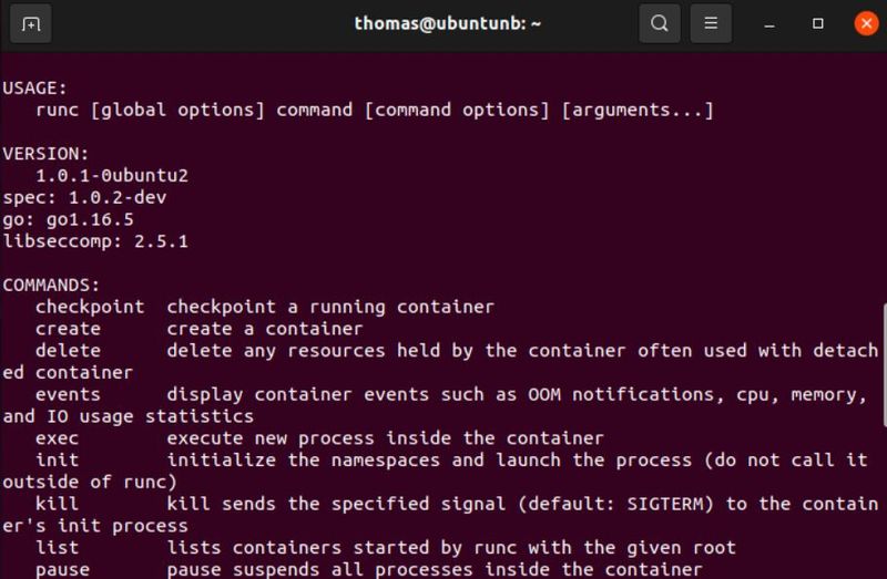 runC in Linux-Systemen für die Bereitstellung von Container-Prozessen einbinden.