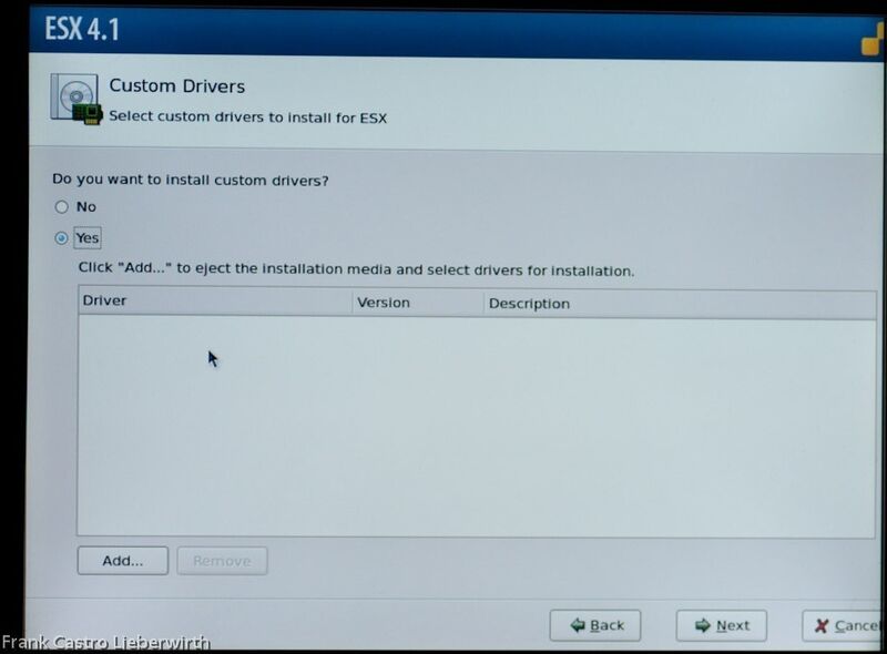 Abbildung 11: VMware  – Im 4.1 ESX-Installer können auch benutzerdefinierte Treiber installiert werden. (Getestet wurde ESX 4.1 und ESXi 4.1.) (Archiv: Vogel Business Media)