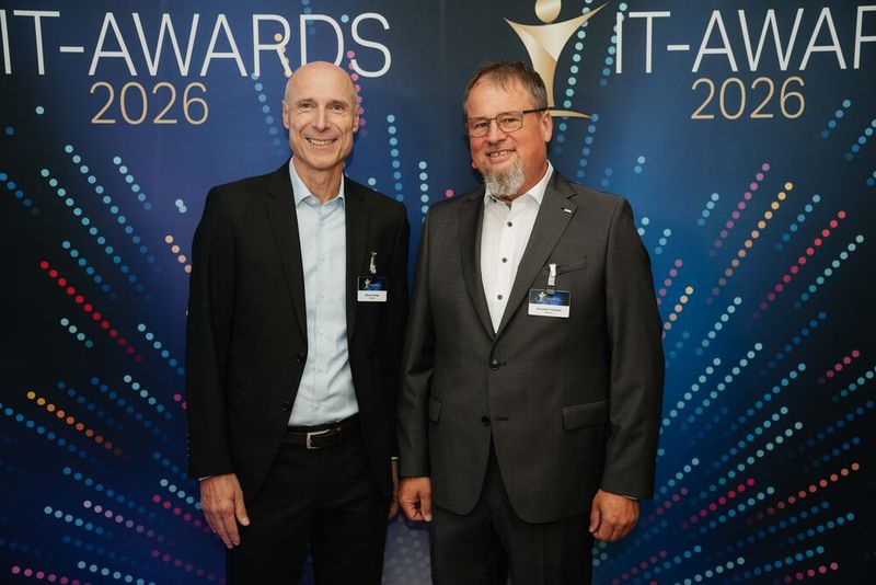 Michael Staiger (l.) und Alexander Freimüller von Siemens. (Bild: Manuel Emme Fotografie)
