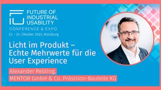 Alexander Rebling bringt beim diesjährigen Future of Industrial Usability im wahrsten Sinne des Wortes Licht ins UX-Dunkel. (Bild: Vogel Communications Group)