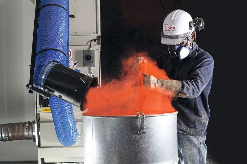 Innovativ und explosiv: Absauganlagen sorgen für sicheres Arbeiten bei gefährlichen Stäuben. (Bild: Ruwac)