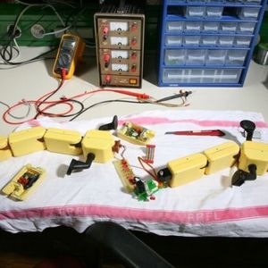 Jedes einzelne Modul des Robo-Salamanders hat seinen eigenen Mikrocontroller, eine Batterie und Motoren, sodass der Roboter problemlos in mehrere Teile getrennt werden kann und dann immer noch funktioniert