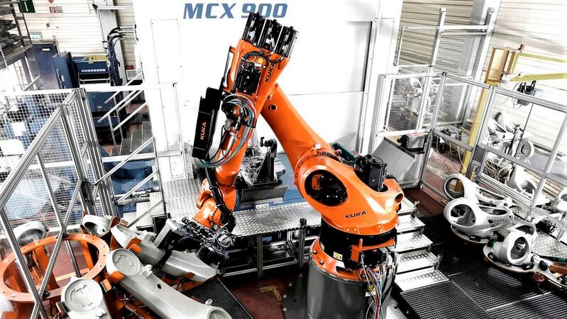 Die Nachfolger dieses Kuka-Roboters werden bald unter der chinesischen Oberhoheit von Midea vom Band laufen.