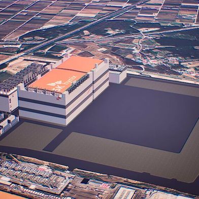 Render of the planned advanced packaging plant in Cheongju, South Korea. (Image:SK Hynix)