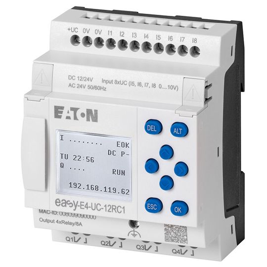 Eaton erweitert die Einsatzmöglichkeiten seines Steuerrelais Easy E4 mit einem Modbus RTU-Model. Eaton erweitert die Einsatzmöglichkeiten seines Steuerrelais Easy E4 mit einem Modbus RTU-Model.