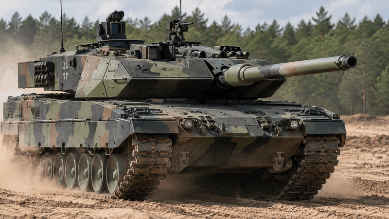 Symbolic image of a Leopard 2 main battle tank: Production and maintenance starts in Lithuania.(Picture:  AI generated)