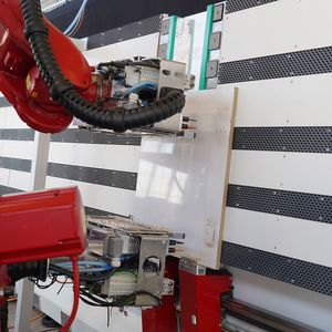 Zur Ligna 2019 präsentierte die Zimmer Group ihr mit dem German Innovation Award ausgezeichnetes Modular Transport System. (Bild:  Zimmer Group)