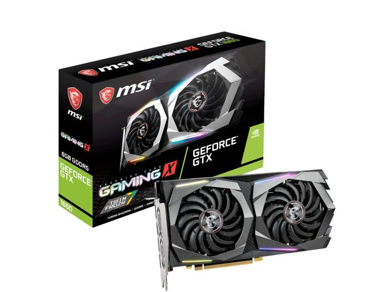 Die GeForce GTX 1660 Gaming X 6G ist das Topmodell unter den MSI-Karten mit der kleinen Turing-GPU. Sie arbeitet mit einem erhöhten Boost-Takt von 1.860 MHz und basiert auf einem eigenen PCB mit stabiler Backplate. Die RGB-Beleuchtung der Karte unterstützt MSIs Mystic Light RGB.  (MSI)