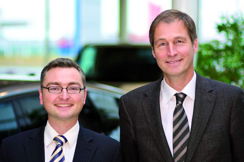 Die Vorstände: Marc Dotterweich (li.) und Schorsch Ullein, der auch Fabrikatsmanager für die Marken Renault, Mitsubishi und Dacia ist. (Archiv: Vogel Business Media)