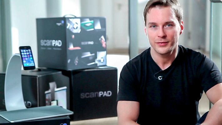 ScanPad: Das Kickstarterprojekt macht das Smartphone zum Scanner, Fotostudio und Projektor (Bild: ScanPad)