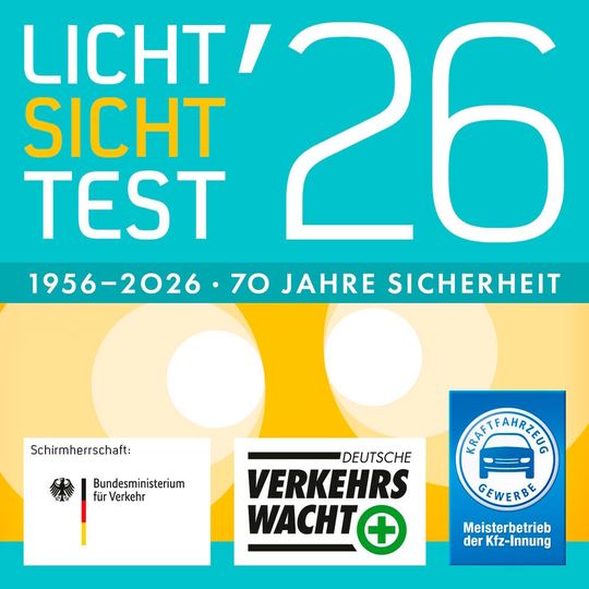 Die Jubiläumsplakette: 70 Jahres Licht-Sicht-Test.(Bild:  Kfz-Gewerbe)