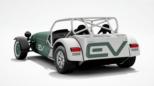 Der Strom in der 51-kWh-Batterie soll für 20 Minuten Fahrspaß reichen – zum Vergrößern bitte klicken.(Bild:  Caterham)