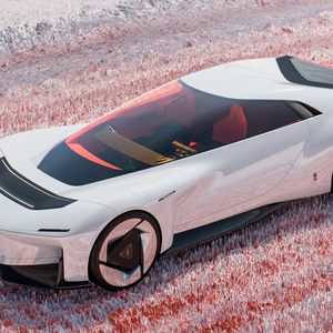 Der 2,5-Liter-V6 steckt im Heck, weshalb der Enigma GT vorne besonders flach baut.(Bild:  Pininfarina)