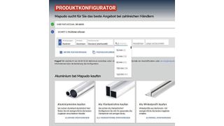 Screenshot des Produktkonfigurators von Mapudo. (Mapudo)
