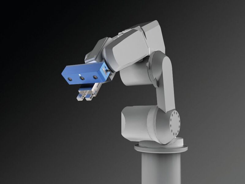 Die Robot-Vision-Lösung kombiniert 3D-Kameratechnik von Ensenso mit einer einfach konfigurierbaren Robotersteuerung.  (IDS Imaging Development Systems )
