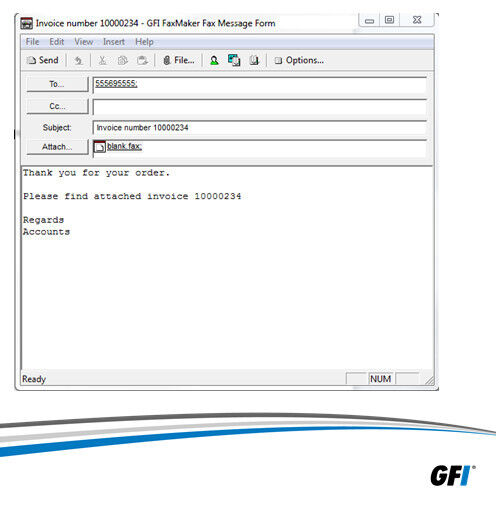 Der Printer-Treiber ermöglicht die Auswahl von Outlook-Kontakte und Print-to-Fax-Funktionalität von jeder druckfähigen Applikation aus. (Bild: GFI Software)
