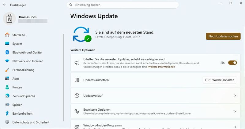 Windows Update soll die Zentrale für alle Updates in Windows werden, auch für Drittanbieter-Lösungen. (Bild: Thomas Joos)