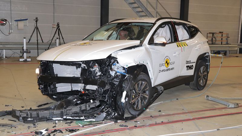 Neben dem Ioniq 5 konnte auch Hyundais neuer Tucson die Crashtester überzeugen. (Bild: EuroNCAP)