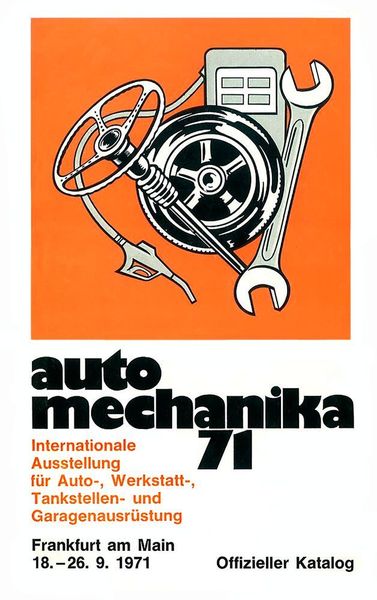 Die erste Automechanika findet 1971 statt, initiiert unter anderem vom damaligen »kfz-betrieb«-Chefredakteur Joachim Lattke. (Messe Frankfurt)