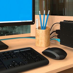 Dank seiner platzsparenden Abmessungen lässt sich der Wise 3040 auch auf der Rückseite eines Monitors montieren. 