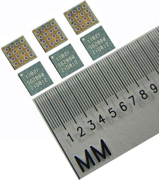 LPC1102-MCUs von NXP: kleines Gehäuse mit knapp 5 mm² Fläche (Archiv: Vogel Business Media)