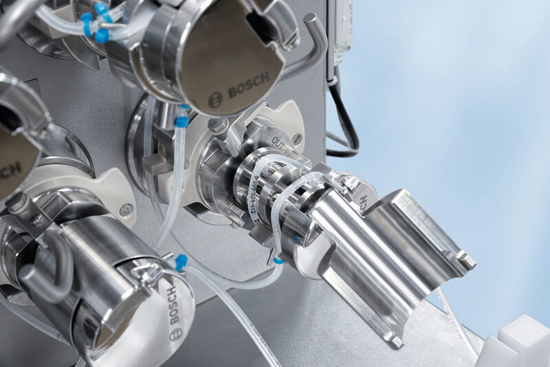 Die Bosch Peristaltikpumpe eignet sich für die sterile Abfüllung aggressiver oder hochempfindlicher biotechnischer Produkte. (Bosch)