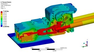 3D-FEM-Modelle sind detailliert, groß und rechenintensiv. Dank ROM und der Unterstützung von Cadfem ist es Wago gelungen, einen E-Shop für die Thermosimulation aufzubauen.  (Bild: WAGO)