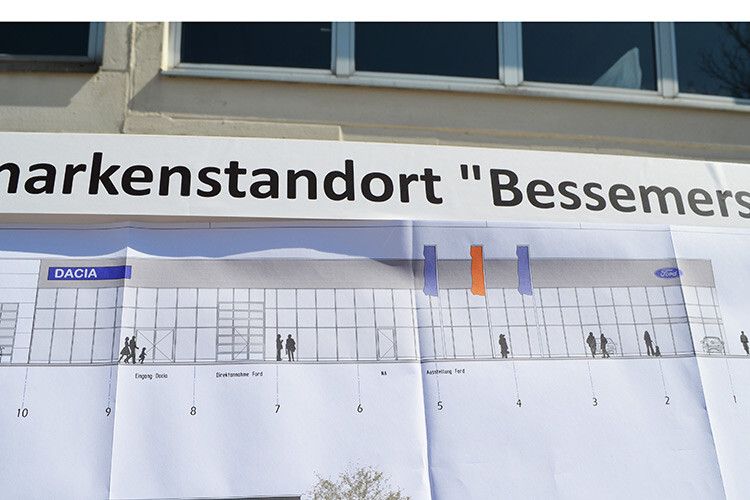 Der Dacia-Schauraum bekommt ebenfalls einen eigenen Eingang. (Foto: Rehberg)