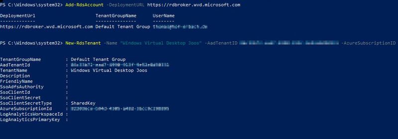 Einrichten von Windows Virtual Desktop über die PowerShell. (Bild: Microsoft / Joos)