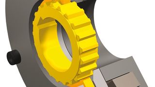 Die federdruckbetätigte Sicherheitsbremse gestattet eine Verzehnfachung der Lastmassenverhältnisse gegenüber Permanentmagnetbremsen. (Bild: Mayr)