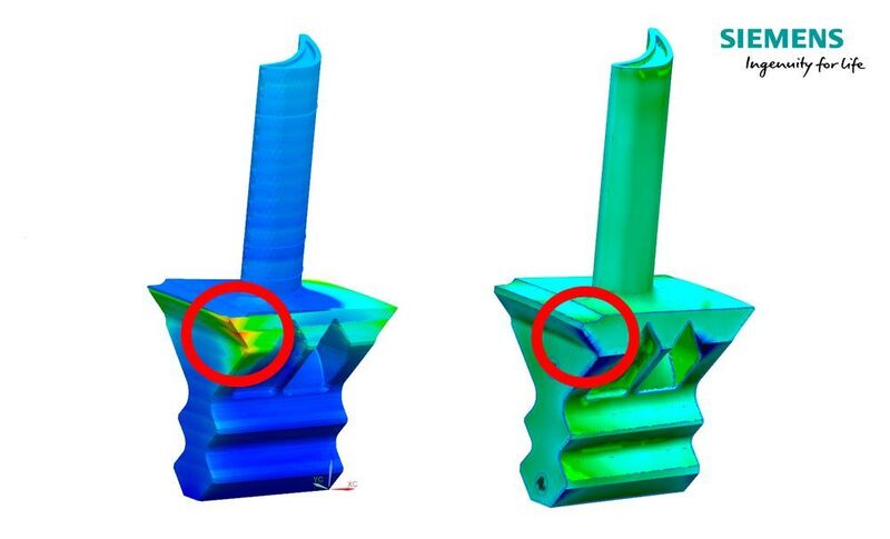 Siemens hat auf der Formnext eine neue Prozesssimulationslösung für die additive Fertigung (AM) vorgestellt, die den Verzug beim 3D-Druck vorhersagt.  (Siemens)
