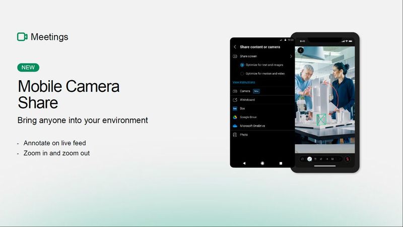 Auf Apple-Endgeräten lassen sich Kamera-Verbindungen mit mehreren Empfängern teilen. (Bild: © Cisco / Matzer)
