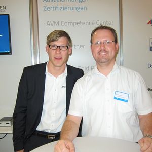 (l.) Manoah Doleschal, ikt Gromnitza, und Sascha Textor, Jansen Bürosysteme(Bild: IT-BUSINESS)