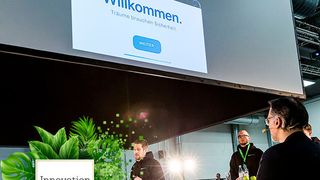 Das Start-up Gebrauchtwagenheld stellte bei dem Pitch die App „Finance Verify“ vor. (Stefan Bausewein)