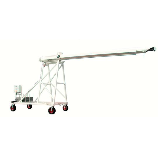 Mit der Förderanlage lassen sich 20-Fuß-Container ideal zum Massenguttransport nutzen.(Bild:  Van Beek)