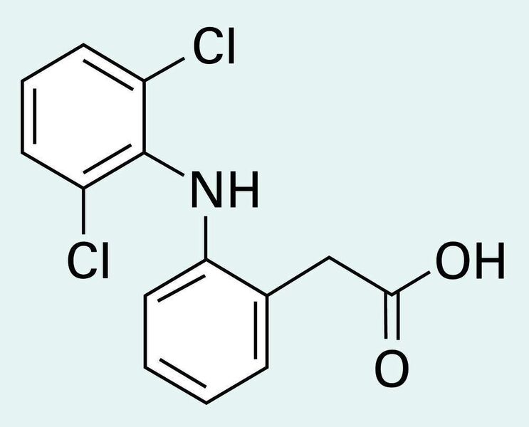 Abb. 2: Die Strukturformel von Diclofenac.  (Bild: Genevac)