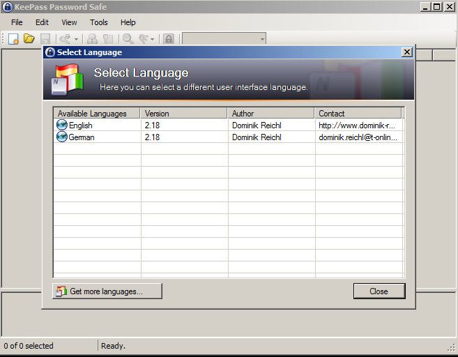 Mit Hilfe von Sprachdateien lässt sich KeePass übersetzen. (Archiv: Vogel Business Media)