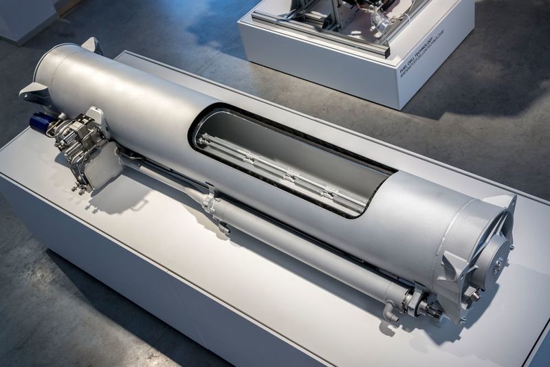 Zusätzlich zu den 700-bar-Druckspeichern, die auch die anderen Hersteller bei Pkws einsetzen, entwickelt BMW eine sogenannte Kryogendruck-Tanktechnik. Hierbei wird der Wasserstoff bei extrem niedriger Temperatur und einem Druck von maximal 350 bar gespeichert. (BMW AG)