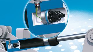 Die SGH-Seilzugsensoren sind voll integrierbar in Hydraulik- oder Teleskopzylinder. (Siko)