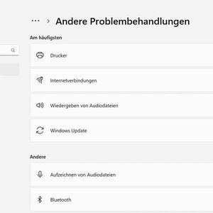 In der Problembehebung von Windows ist auch ein Programm für das Troubleshooting von Windows-Update dabei.(Bild:  Microsoft - Joos)