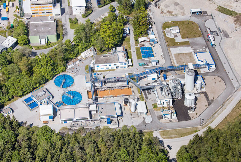 Luftbild der Abwasserreinigungsanlage (Roche)