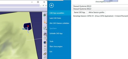 Die Clous.Engine war bei Messner mit Catia verbunden.(Bild:  Clous)