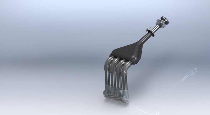 Das komplette Ansaugsystem mit Airbox als CAD-Modell. (Bild: Ansys)