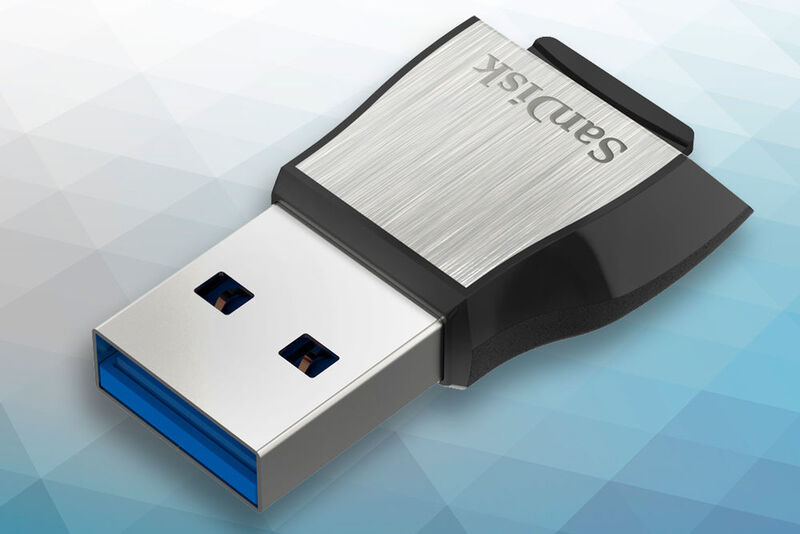 Zu der Sandisk Extreme PRO microSDXC UHS-II wird ein USB-3.0-Kartenleser mitgeliefert. (Bild: Sandisk)